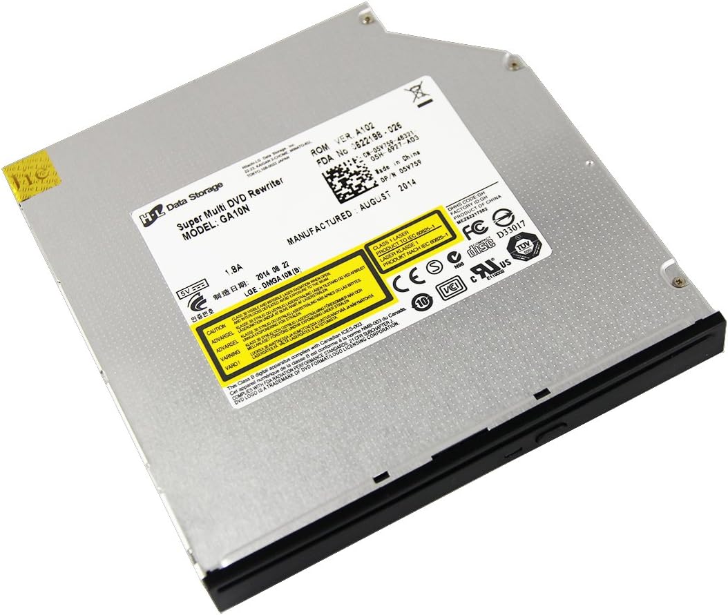 New Laptop Computer Internal Slot-in 12.7mm SATA DVD Optical Drive HL GA10N GA11N GA31N Double Layer 8X DVD+-RW DL Burner Super Multi 24X CD RW Writer W/Eject Button & Faceplate