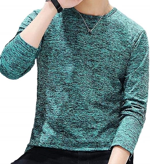 Amazon ウルークレア メンズ カジュアル ミックス ニット ロング Tシャツ 裏起毛 Tシャツ カットソー 通販