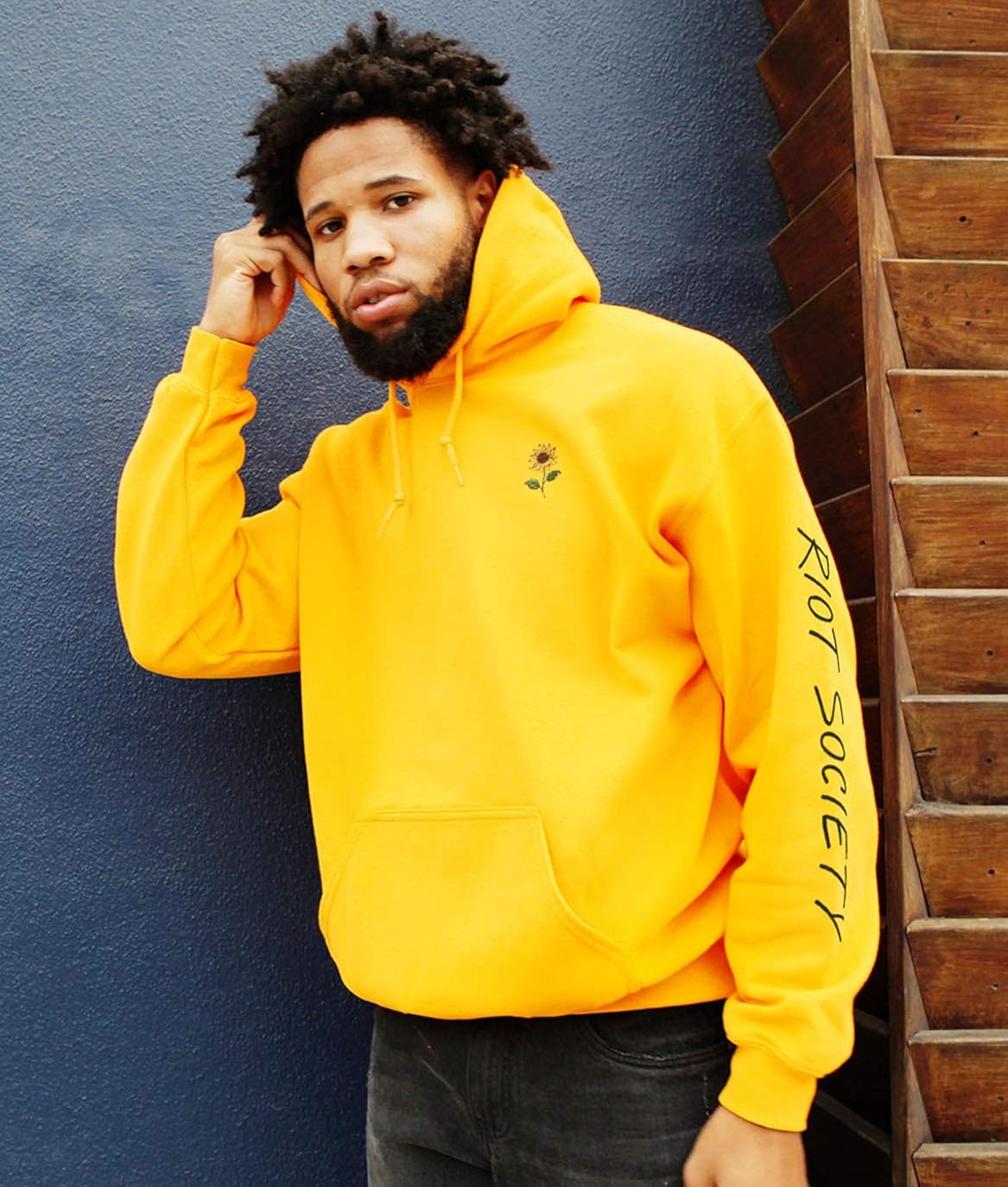 Riot society yellow hoodie Clearance