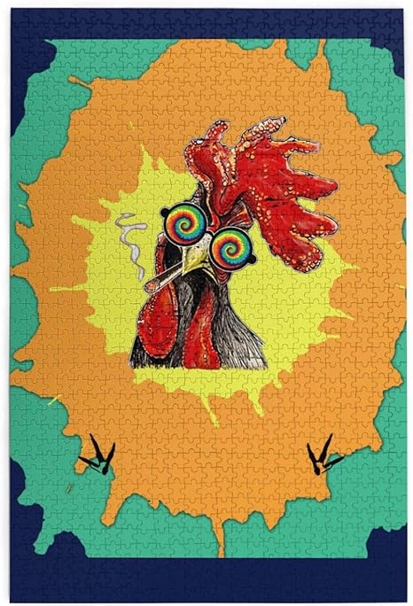 Amazon Co Jp 1000ピース パズル Puzzle 雄鶏 漫画 タバコ吸い サングラス 新登場パズル 飾り 智力鍛錬 推理思考力を磨く 集中力鍛錬 ギフト 大人 無臭 大きい 50x75cm 縦 ホーム キッチン