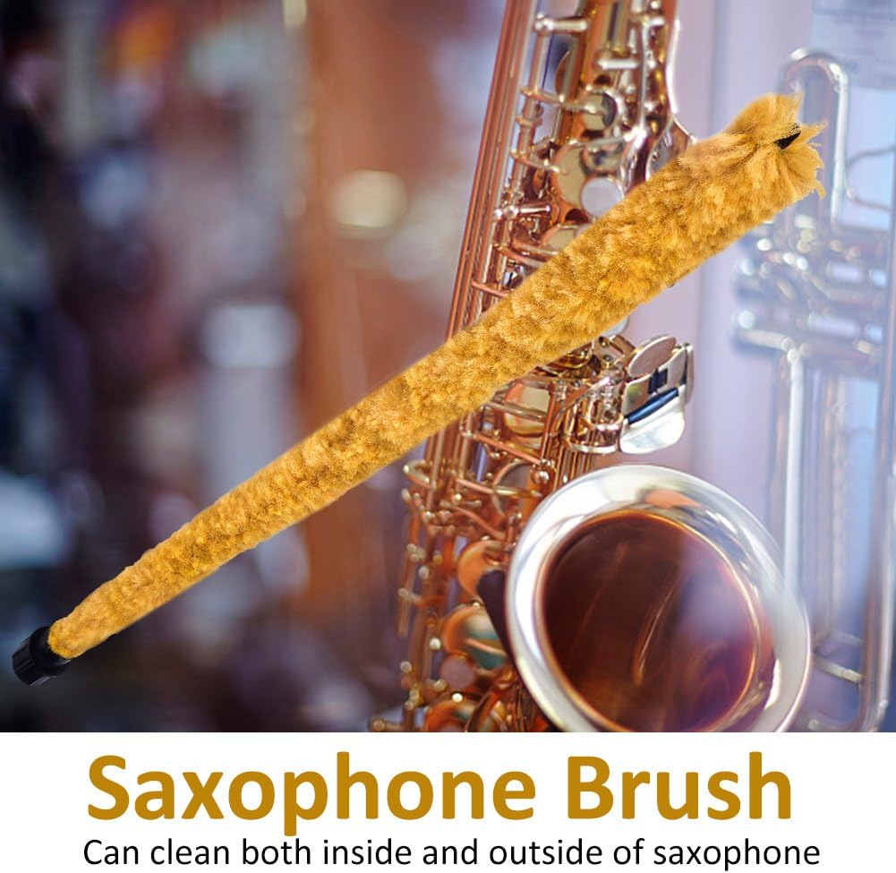 Saxophone Cleaner Tenor Saxophone Brush Alto Saxophone Brush Cleaning Brush Cleaner Pad Save replacement for Alto Sax Sax Saxophone Cleaning Maintenance Cleaner Maintain Care Tool Brush - Image 3
