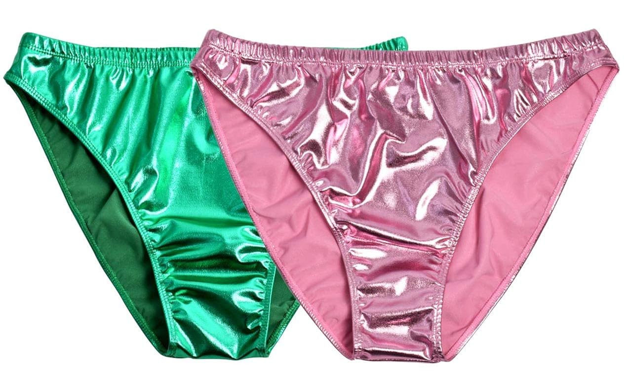 Buy Kepblom Women Shiny Metallic Panty Briefs High Cut Ballet Dance