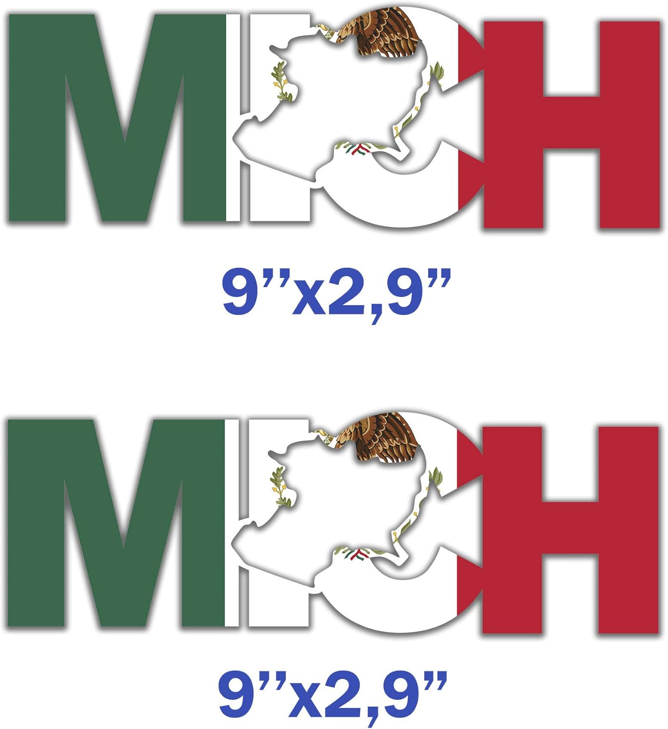 Edward & Co MICH Sticker Michoacan Decal Mexico Letters Car Truck Window Laptop Map Vinyl Bumper Estado Wall (Michoacan, 2.9 x 9 in)