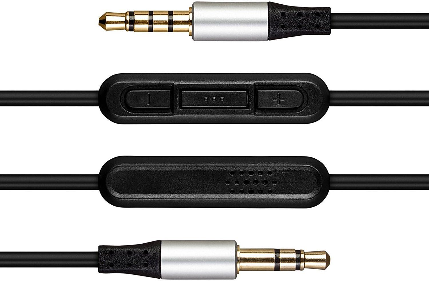 1.2m Replacement Audio Cord/Cable for Skullcandy Crusher Aviator 2.0 & HESH 2.0 Headphone with Remote Volume Control and Mic for iPhone-Gold Plated