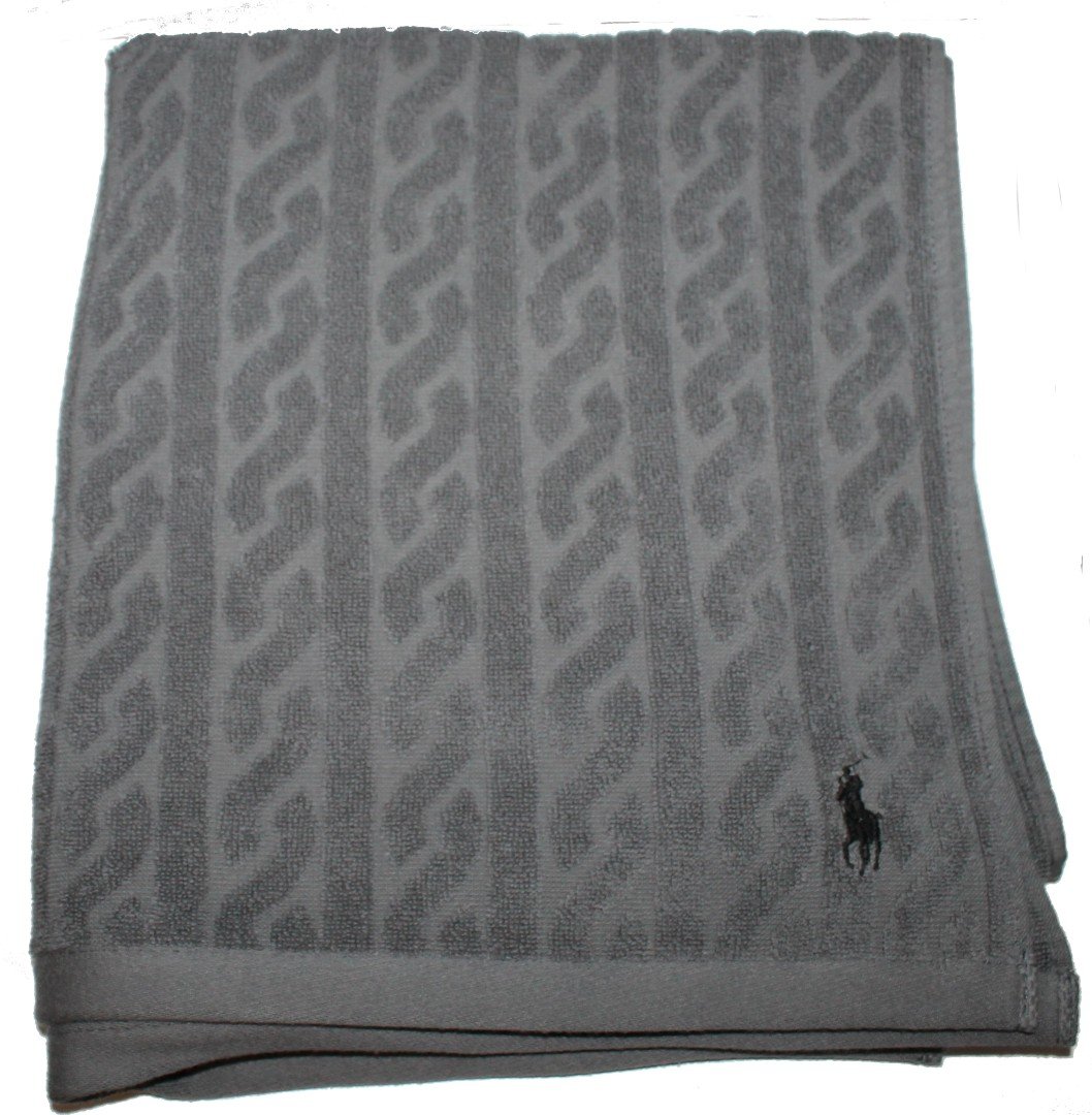 Polo Ralph Lauren Towel Grey Bath Cable TV10 (One Size, Grey) Amazon