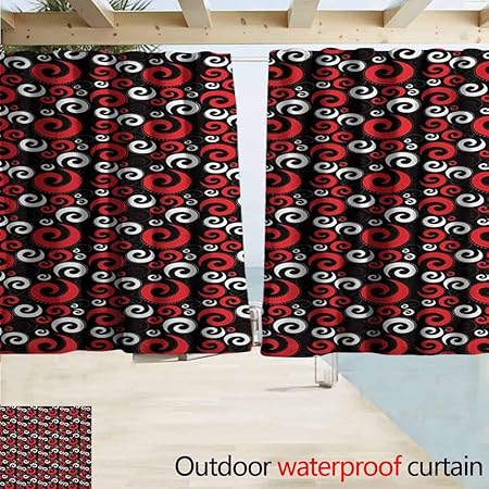 Amazon Com Andytours Wide Blackout Curtains Red And Black