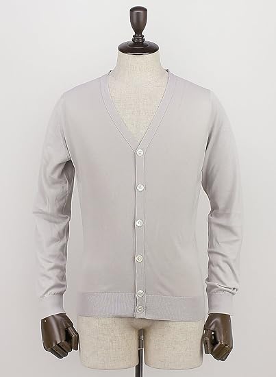 Amazon John Smedley ジョンスメドレー メンズ コットンニット 長袖 無地 カーディガン 日本別注 S3795 ベージュ L ベージュ C33 カーディガン 通販