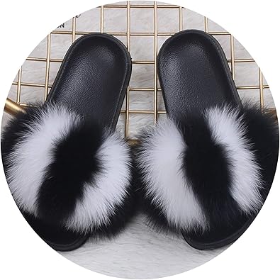 raccoon fur slides amazon