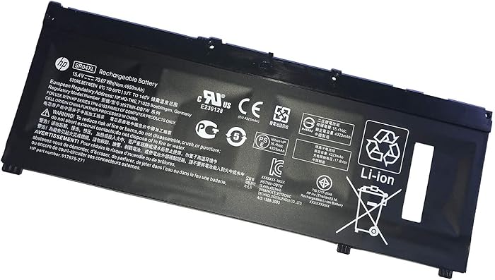 HP SR04XL 15.4V 70.07Wh Notebook Battery for HP Pavilion Power 15-CB000 OMEN by HP 15-CE000 15-DC0000 17-CB0000 PN : 917678-271 917724-855 917678-1B1 917678-2B1 HSTNN-IB7Z HSTNN-DB7W