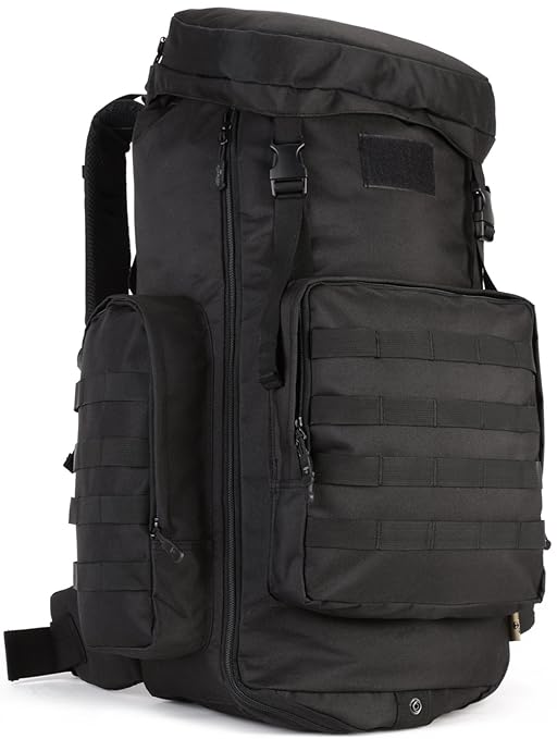 DCCN Militär Rucksack 70L - 85L Taktischer Rucksack Molle Trekkingrucksack mit Regenhülle für Reisen Wandern und Bergsteigen