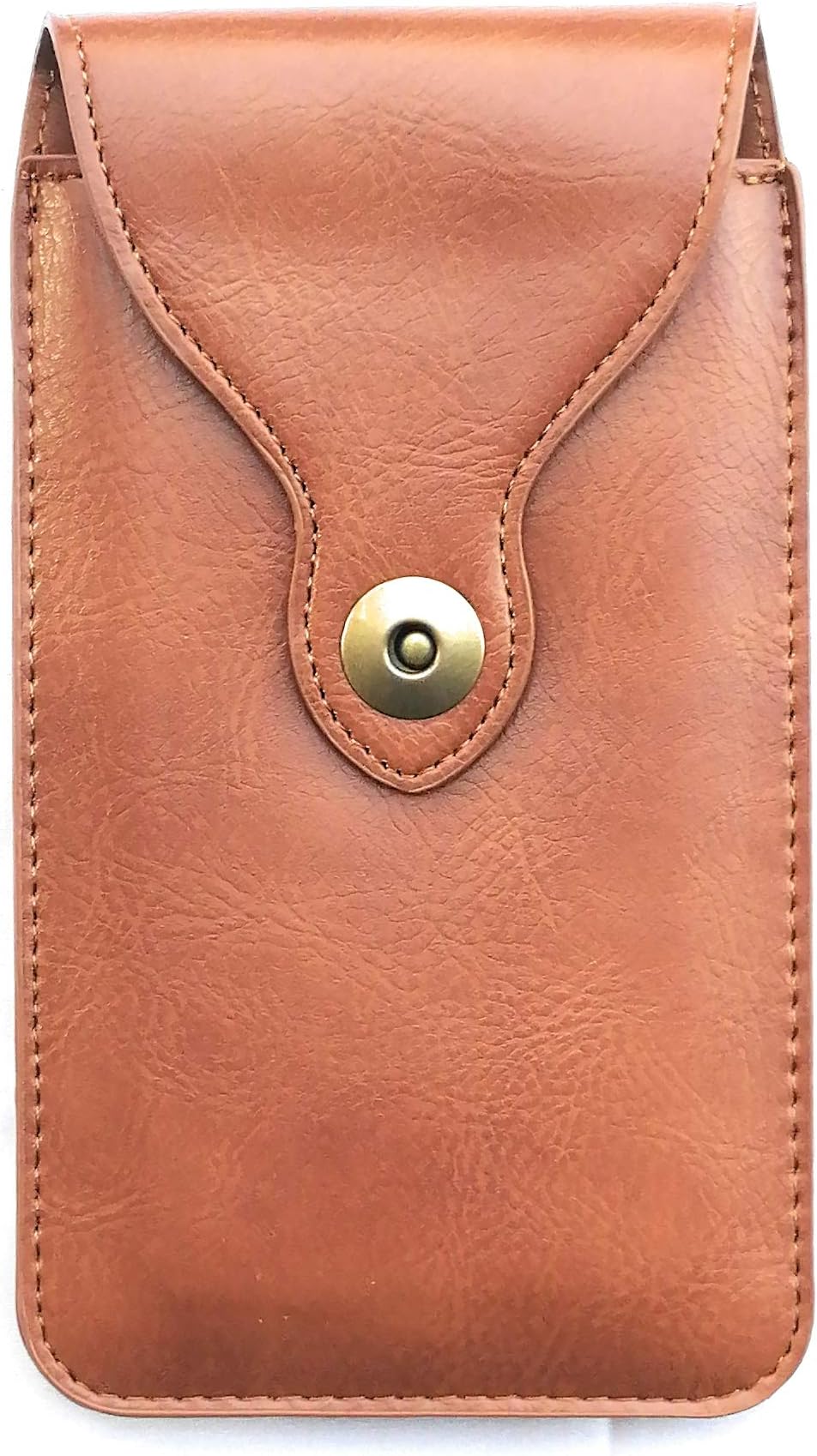 YAAMYA Multi Function Leather Mobile Phone Waist Bag Holster Belt Clip Case with 2 Pocket for 6.5 inch / 6.5 inch Mobile and Card Holder - Brown