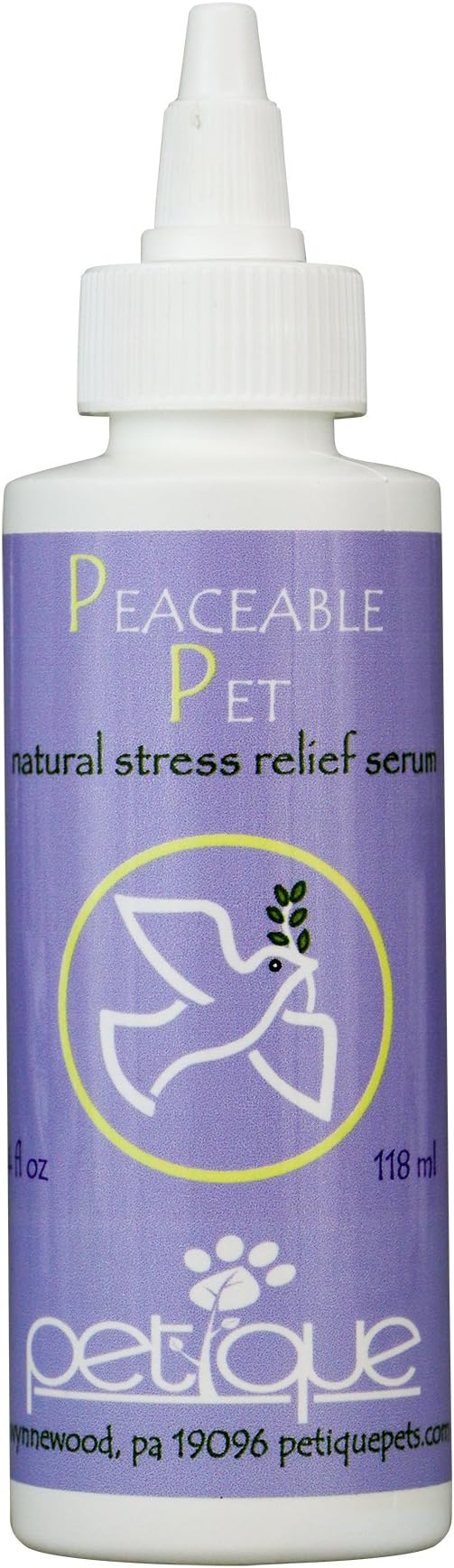 Peaceable Pet Natural Stress Relief Serum for Dogs & Cats 4 fl oz