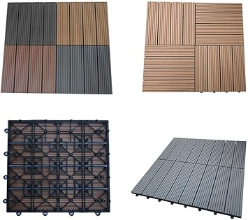 Home Deluxe Wpc Holzfliese Anthrazit 1 M 11 Fliesen A 30 X 30 Cm Klickfliese Holzfliese Balkonfliese Amazon De Baumarkt