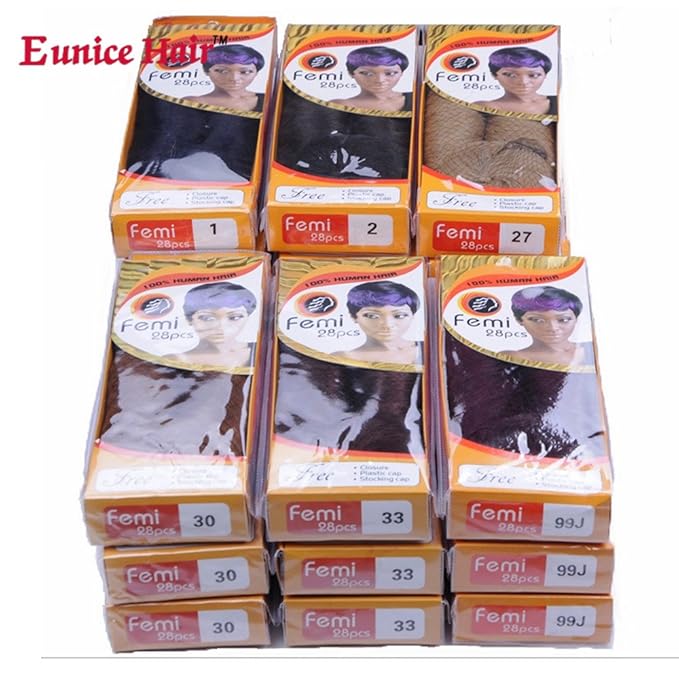 28 Piece Set Hair Extensions 100 Human Hair Short Extension Weave