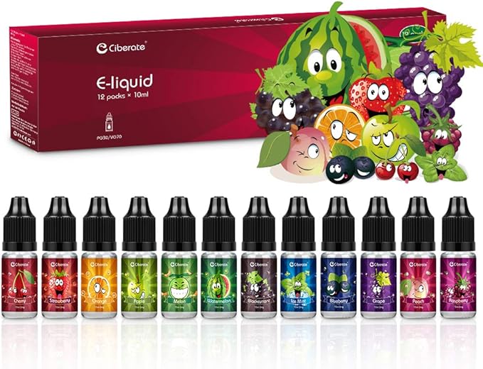 Ciberate 10mlx12 Vaper Liquido Premium Ecig Vape Juice E Liquido E Juice Sabores jugosos 70/30