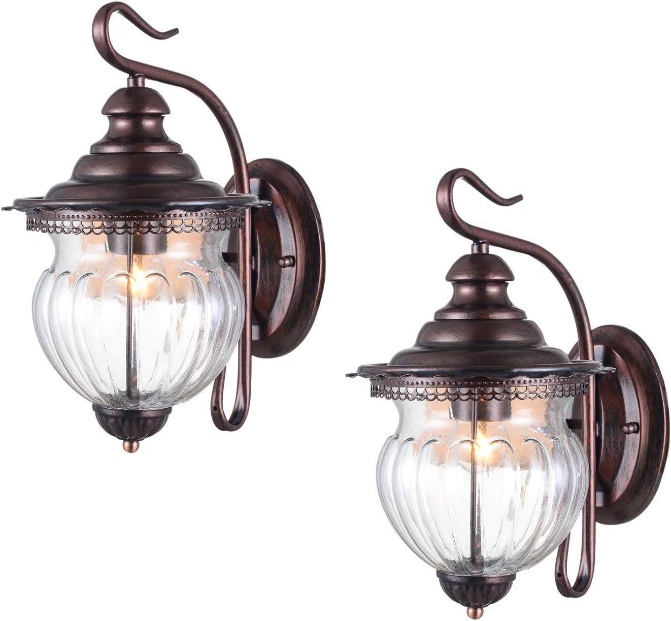 Maxax Outdoor Wall Light Set of 2 Exterior Wall Lamp Fixture with