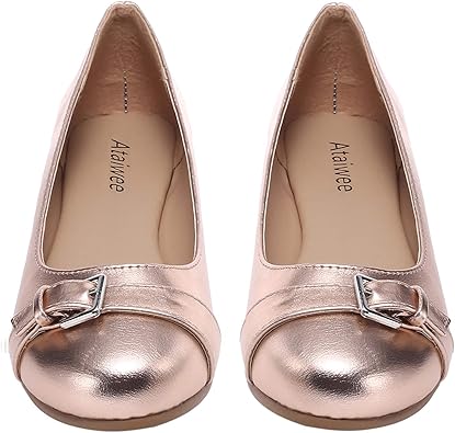 round toe slip on shoes