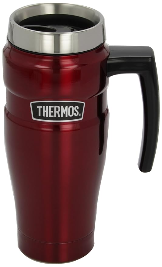 Thermos Stainless King 16Ounce LeakProof Travel Mug with Handle