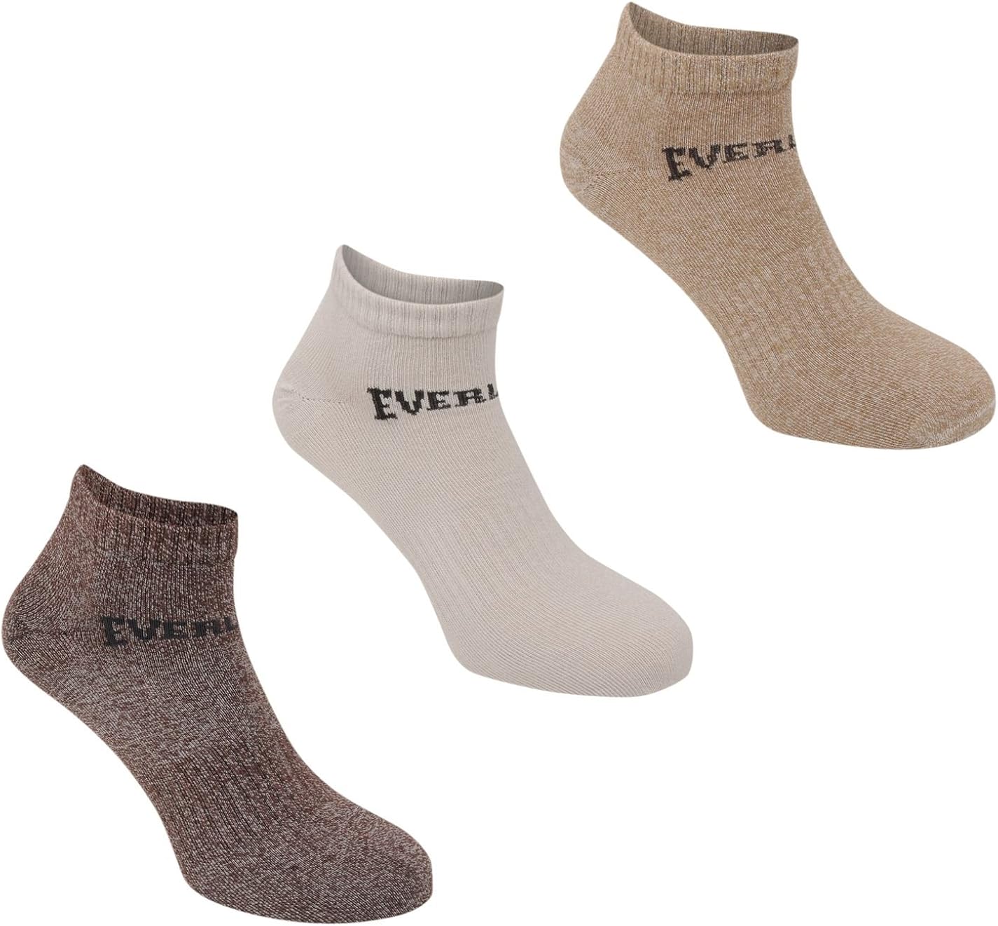 Everlast Mens 3 Pack Trainer Socks Breathable Elasticated Amazon.co.uk