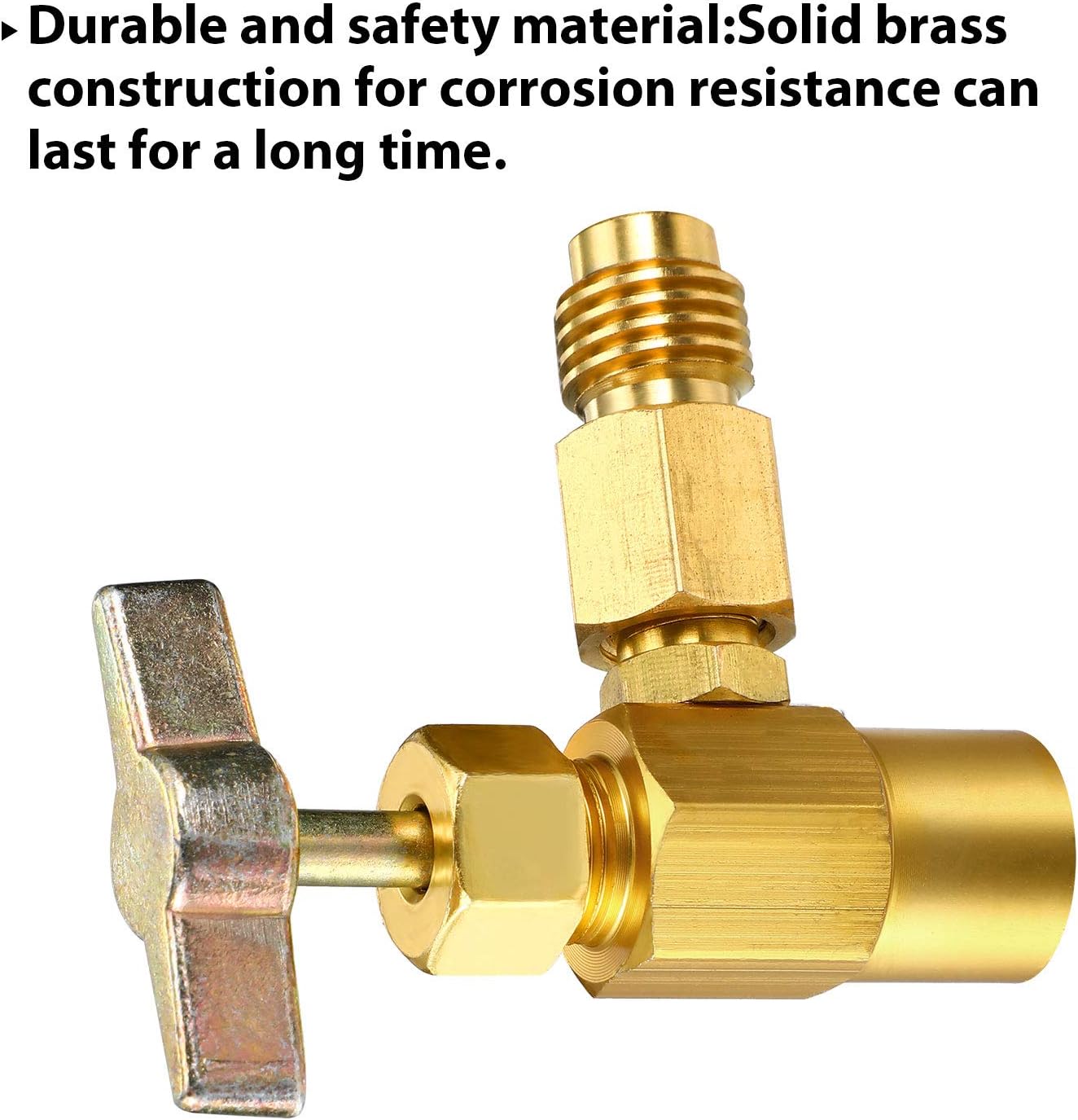 3 Pieces R134A Refrigerant Opening Valve 8401 Top Style Metal Can Tap 6015 Refrigerant Tank Vacuum Pump Adapter to R12 1/2 Female to 1/4 Male Flare 6014 Pump Adapter 1/4 Flare Female to 1/2 Male: Automotive