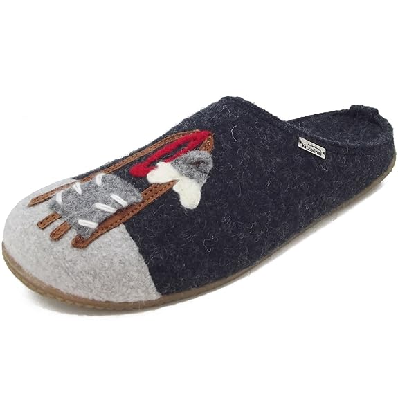 Living Kitzbühel Damen Pantoffel Appl. Hund &amp; Rodel Pantoffeln Amazon