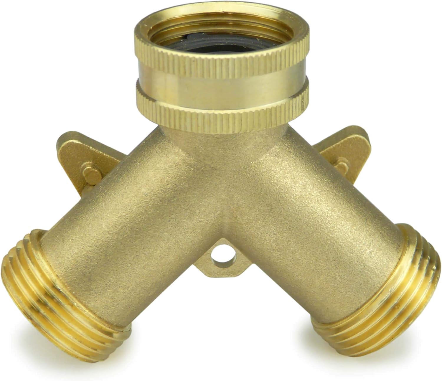 SMARDY 2-Way Y-Distributor 3/4" Inch IG, 2x 3/4“ Inch AG for Home, Cellar and Garden with Solid Stopcocks, Brass - Image 4