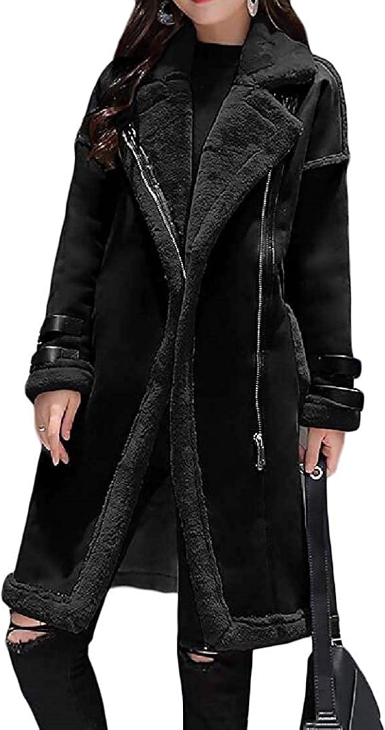 suede and sherpa coat