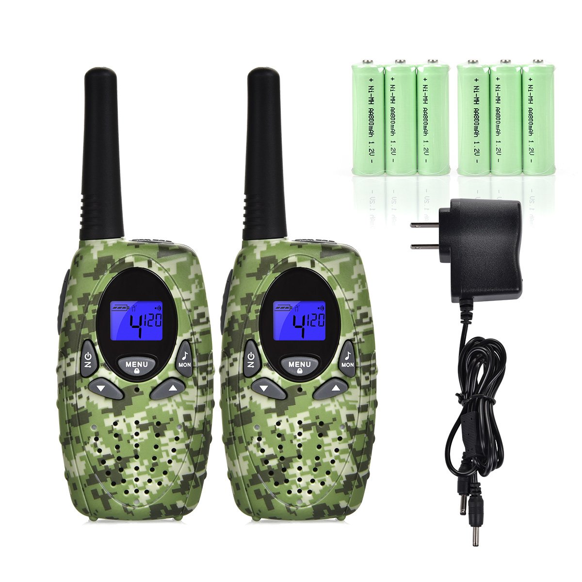 Swiftion Handheld Kids Walkie Talkies boys Rechargeable 22 Channel 0.5W FRS/GMRS Walky Talky Kids 2 Way Radios Kids walkie talkies camouflage disruptive pattern (Camouflage)