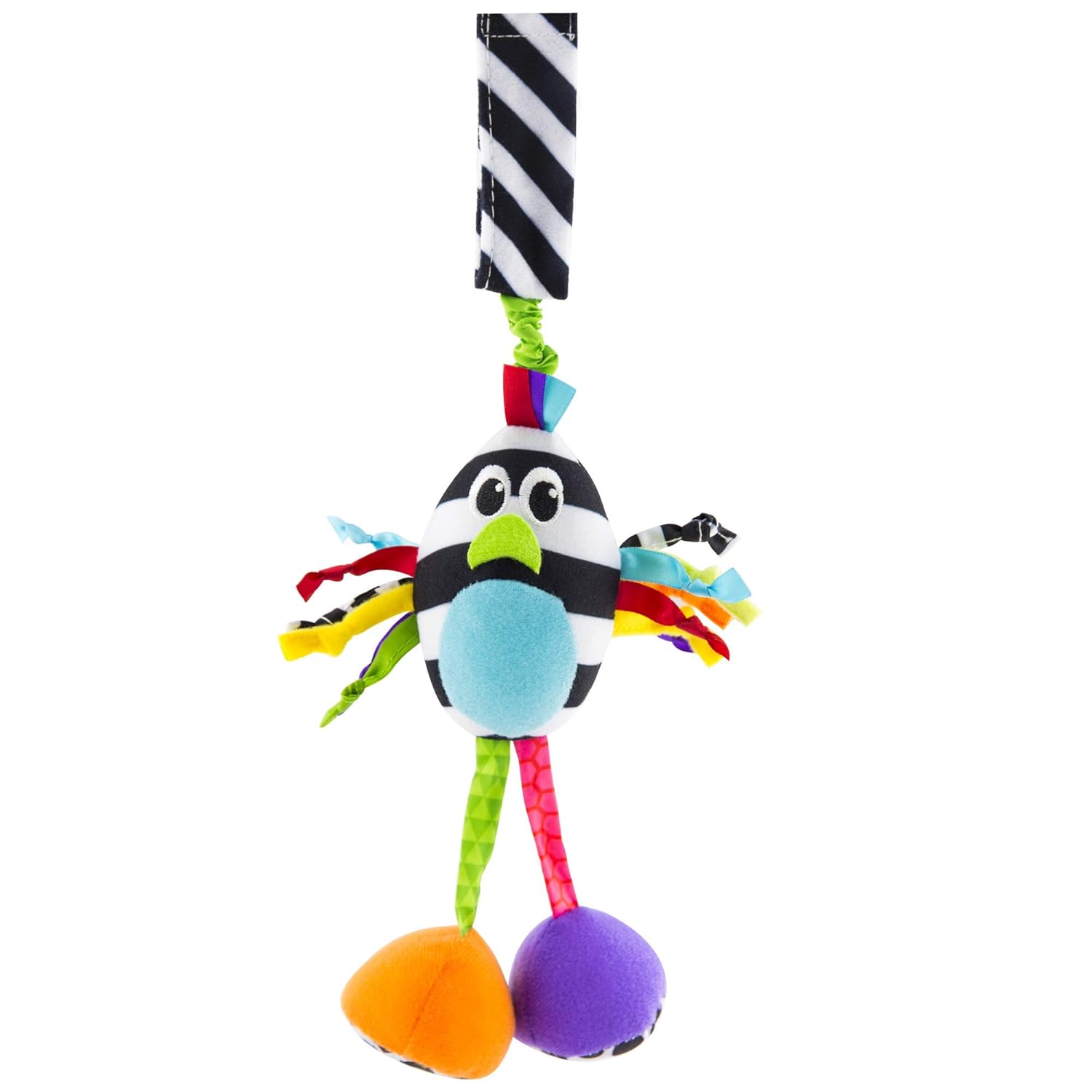 Sassy Boppin Birdie Developmental Plush Toy For Early Learning High Contrast Attaches To Baby Gear For Travel For Ages Newborn And Up