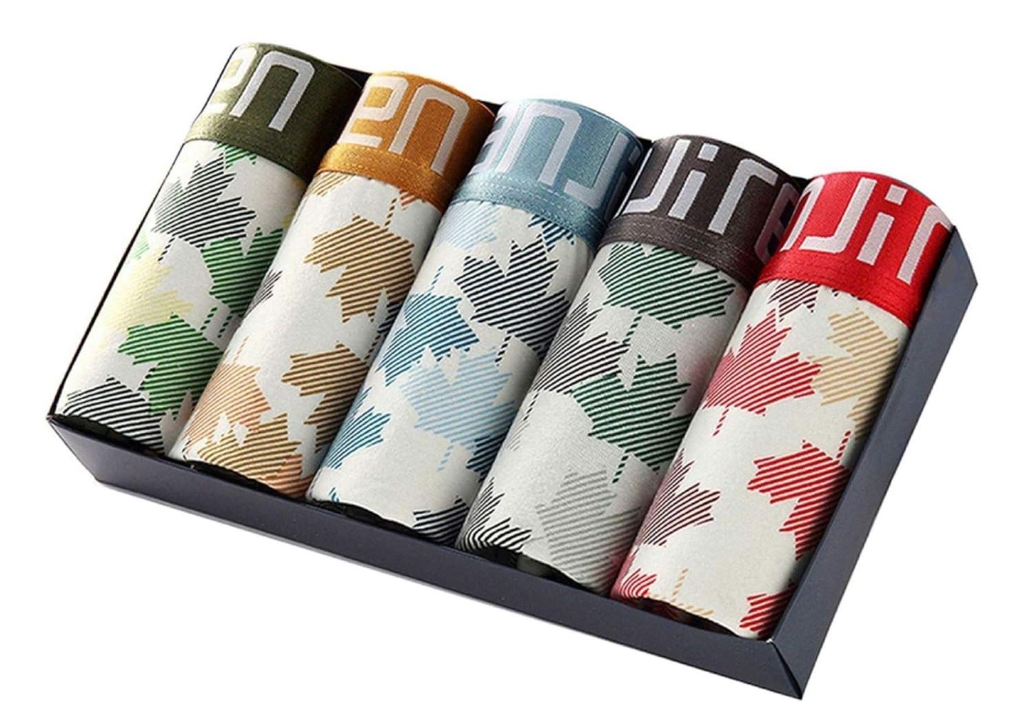 Mikino ボクサーパンツ メンズ 下着 5枚組 通気 吸汗 抗菌防臭加工ローライズ ボクサー パンツ ボクサーブリーフ 前閉じ 5インチじ プレゼント 11-L