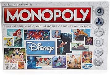 Monopoly: Disney Animation Edition, Ages 8 and Up, for 2-6 Players