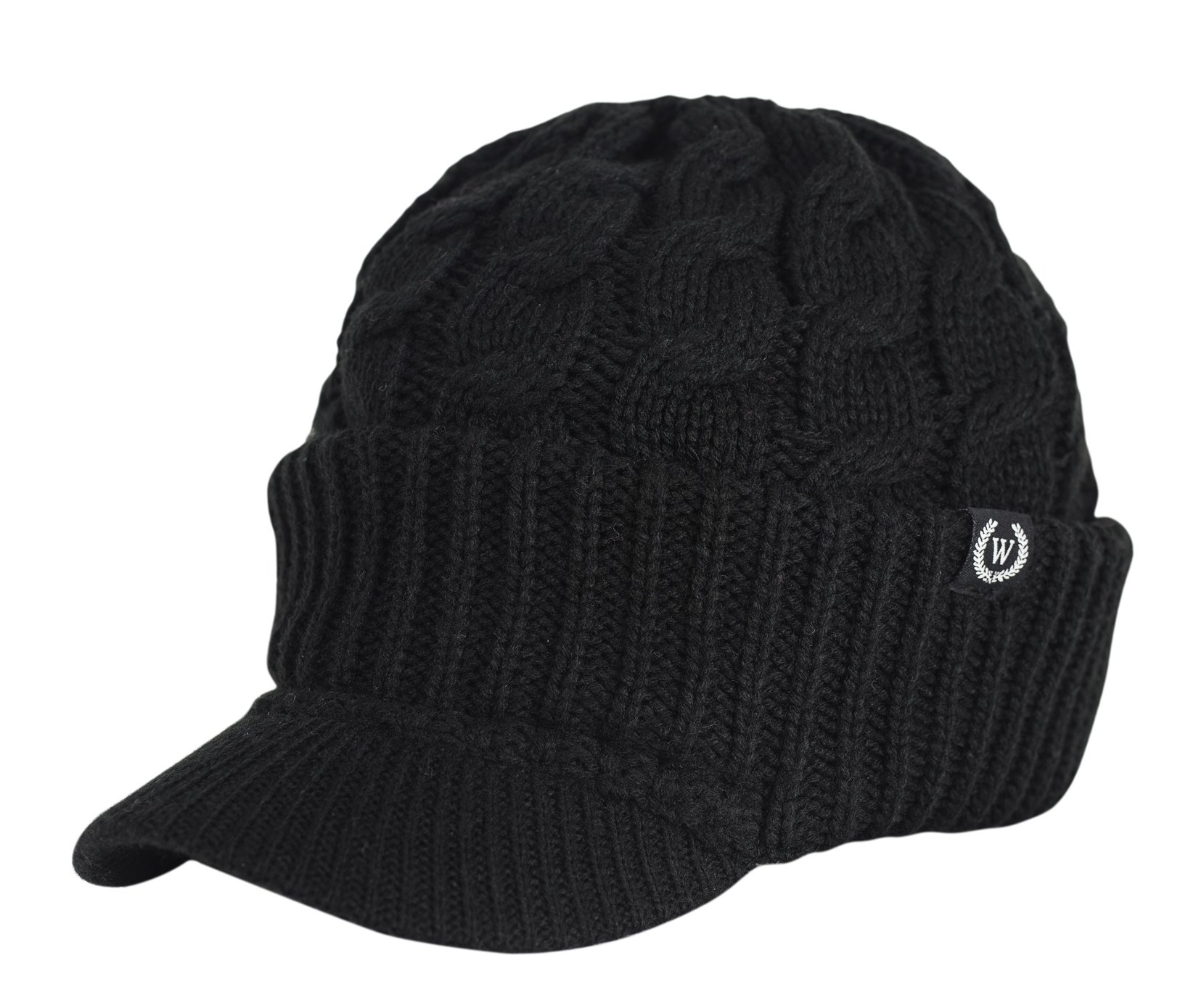 womens knit hat with bill