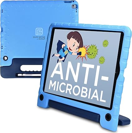Amazon Pure Sense Cases Buddy 抗菌 ケース Ipad Pro 12 9 17 15 ショルダーストラップ 子供 耐衝撃 軽量 ハンドル スタンド ブルー Ipad Pro 12 9 17 15 年モデル 以外使用不可 Pure Sense Cases タブレットケース 通販