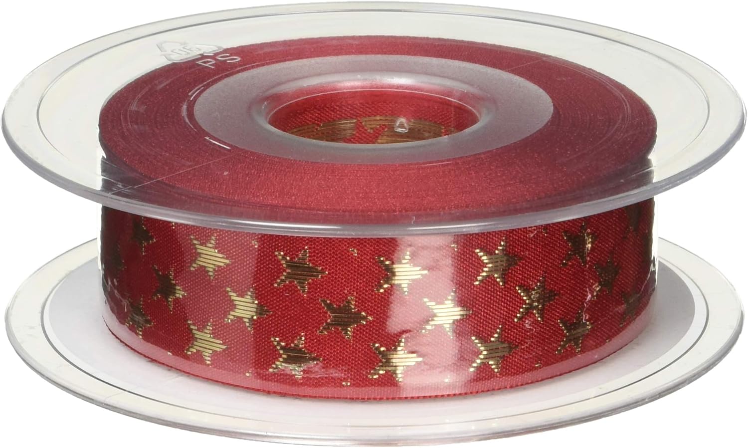 Anniversary House Shimmering Stars Ribbon Reel Red and Gold, AXR129, Red & Gold