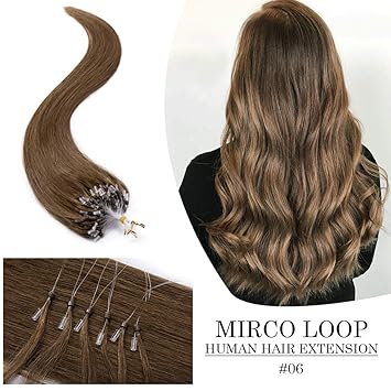 Amazon Com Remy Nano Ring Human Hair Extensions Micro Beads Loop