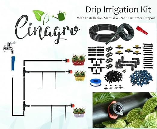 CINAGRO� - Drip Irrigation Garden Watering 120 Plants Drip Kit