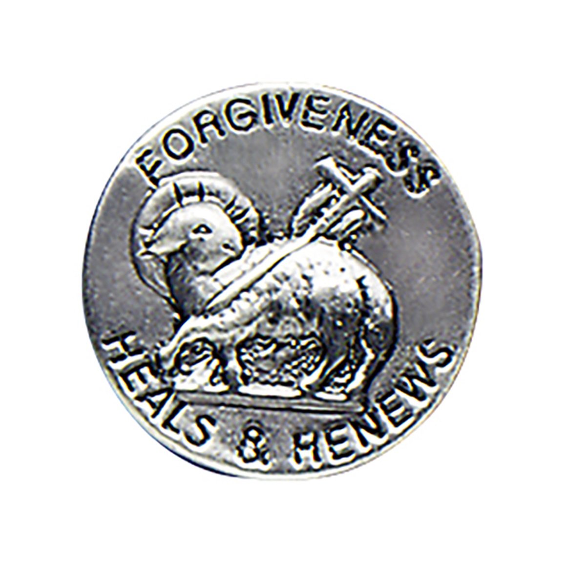 Child's First Lamb Silver Toned Base Lapel Pin, 3/4 Inch