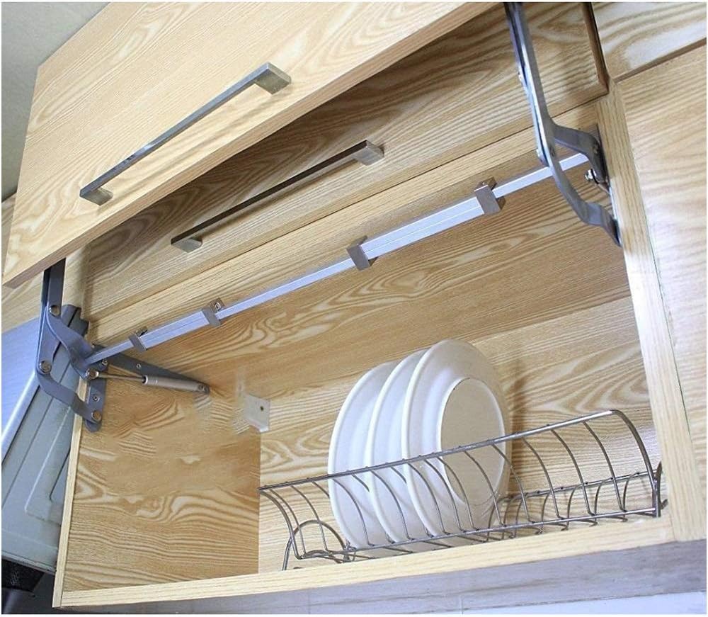 ANWUYANG Lift Up Mechanism Support Vertical Swing Lifting Stay Strut Hydraullic Cylinder Kitchen Cabinet Door Flap Up Support Furniture Hinge