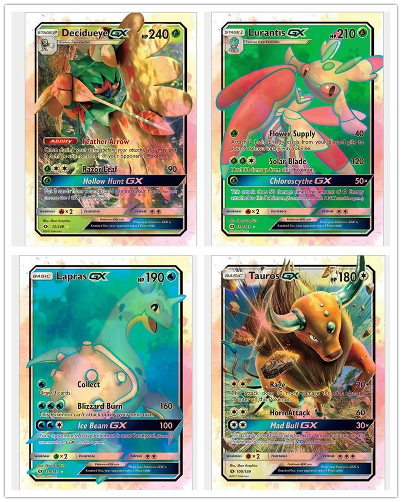 Купить Pokemon TCG GX Sun & Moon Booster Large trading card 20 Pcs