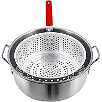 Chard FBA12, Aluminum Stock Pot with Strainer Basket, 10.5 Quart
