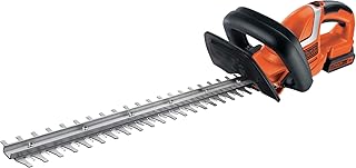 Black+Decker Akku Heckenschere (mit E-Drive Technologie zum Schneiden harter und dicker Äste sowie mittlerer bis großer Hecken – 18mm Schnittstärke – 18V – 2,6kg leicht) GTC1845L20
