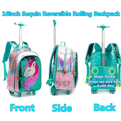 mermaid rolling backpack