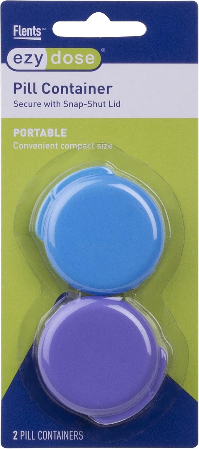 Ezy Dose Daily Round │Portable Pill and Vitamin Containers