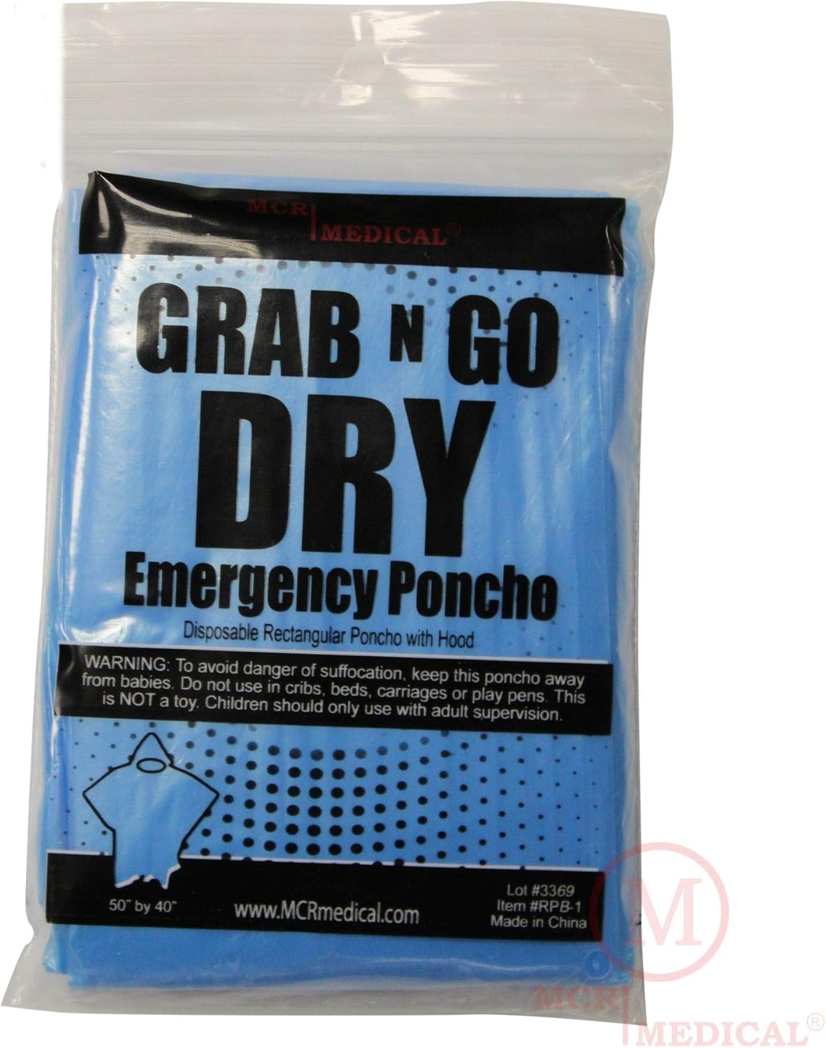 MCR Medical Disposable Rain Ponchos with Hood: Sports & Outdoors