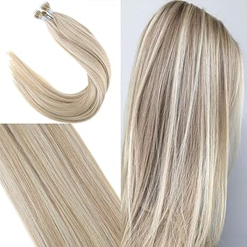Youngsee 16 Blonde Highlights Nano Ring Hair Extension 18 Ash