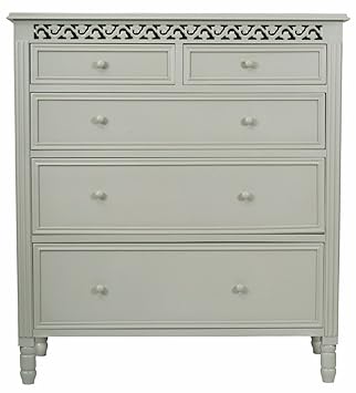 Five Drawer Belgravia Style Chest Of Drawers French Grey