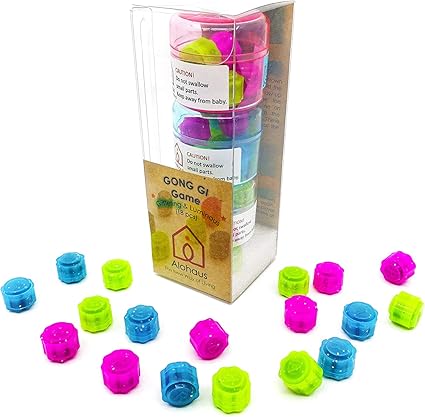 Alohaus Luminous Glitter Gonggi Konggi Korean Traditional Jacks Play Game 3 Cases (18pcs) Gift Pack