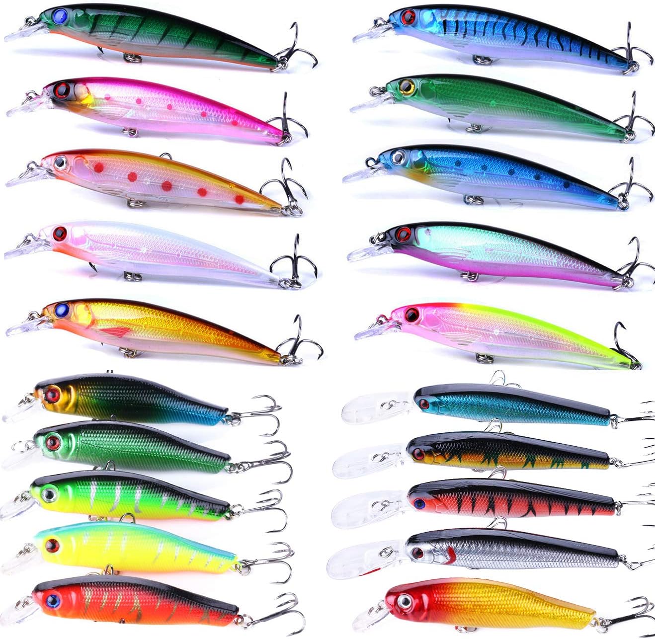 XBLACKFishing Lures Sets Fishing Lures for Freshwater bass Lures for Bass Trout Walleye Redfish Saltwater Freshwater