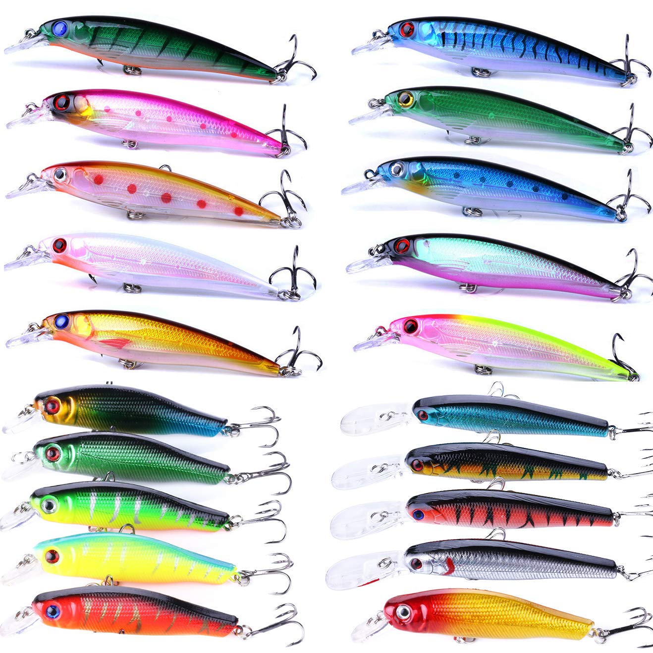 XBLACKFishing Lures Sets Fishing Lures for Freshwater bass Lures for Bass Trout Walleye Redfish Saltwater Freshwater