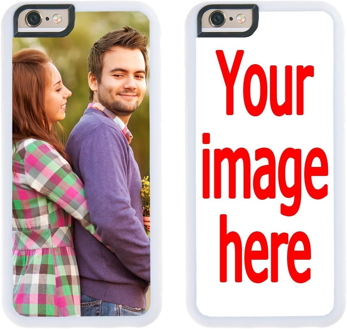 Custom iPhone Cases iPhone 7 Plus, iPhone 8 Plus iZERCASE [Personalized Custom Picture CASE] Make Your Own Phone Case (White)
